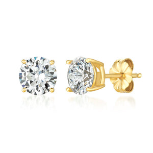 SOLITAIRE BRILLIANT STUD EARRINGS FINISHED IN 18KT YELLOW GOLD 300167E00CZ - 3.0 CTTW