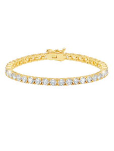 CLASSIC LARGE BRILLIANT TENNIS BRACELET FINISHED IN 18KT YELLOW GOLD 302422B65CZ