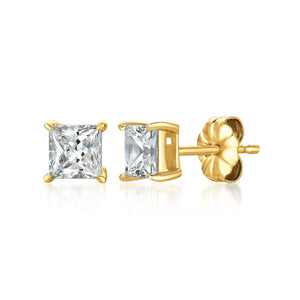 SOLITAIRE PRINCESS STUD EARRINGS FINISHED IN 18KT YELLOW GOLD - 1.50 CTTW 302544E00CZ