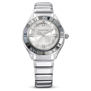 37mm watch Swiss Made, Metal bracelet, Silver tone, Stainless steel 5634648