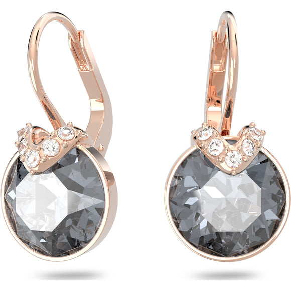 Bella-V-earrings, Round, Gray, Rose gold-tone plated
5299317
