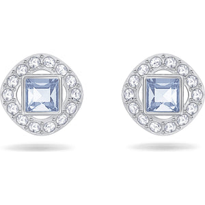 Angelic-stud-earrings, Square, Blue, Rhodium plated
5352048