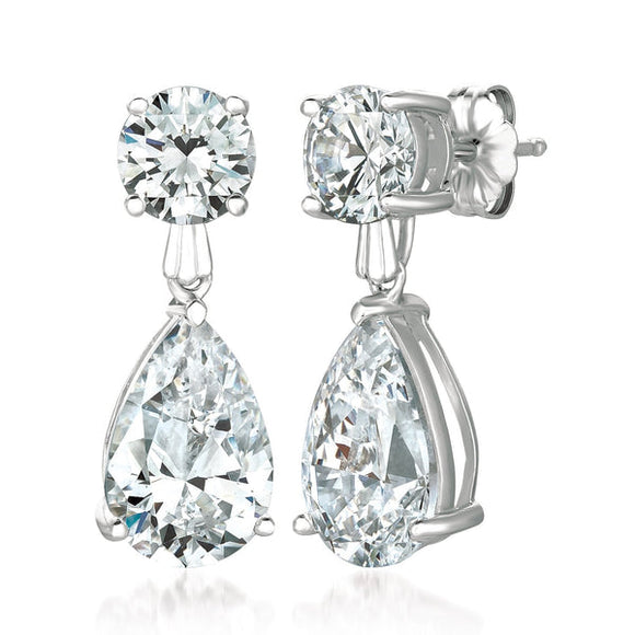 CLASSIC PEAR DROP EARRINGS FINISHED IN PURE PLATINUM 905444E00CZ