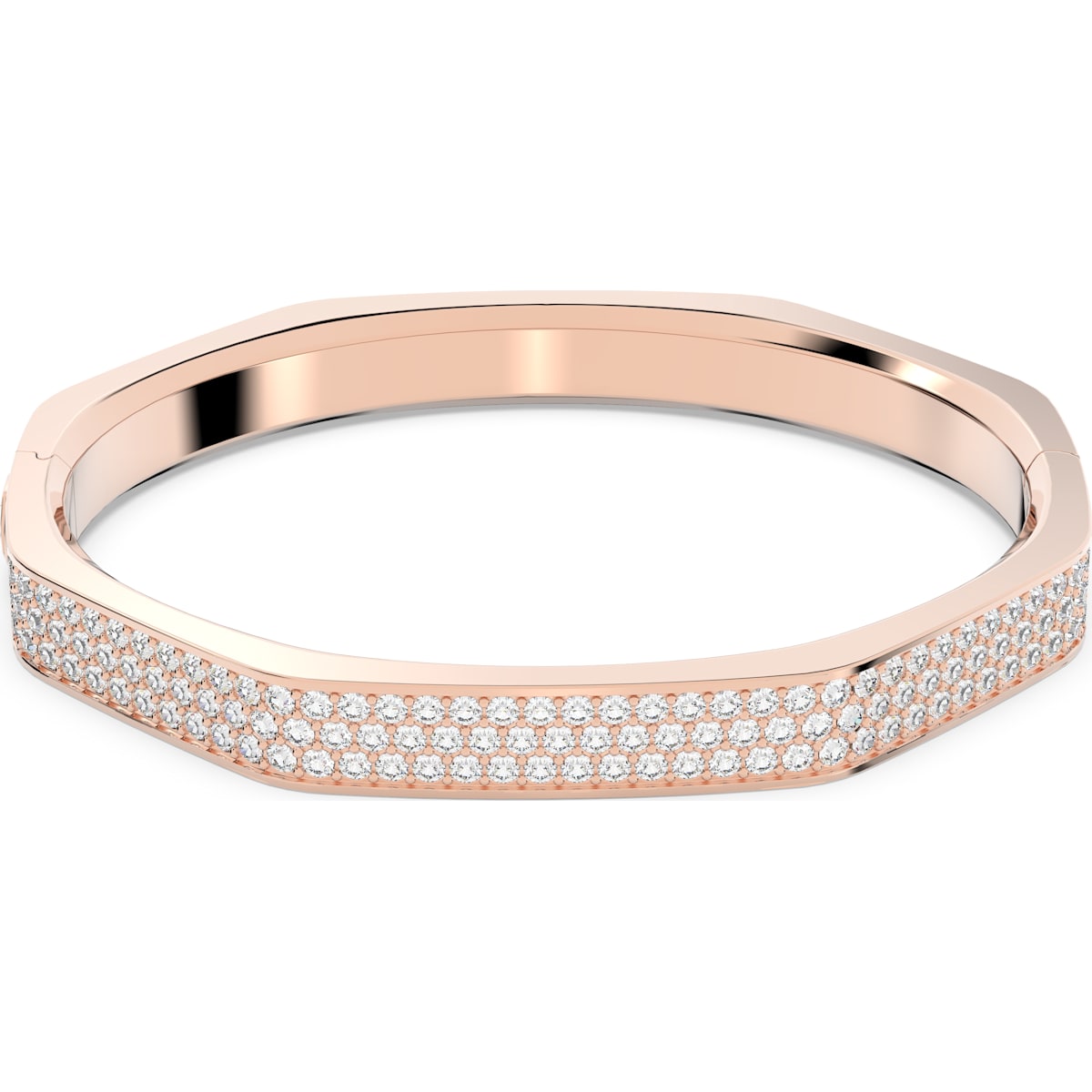 Dextera bangle, Octagon shape, White, Rose gold-tone plated 5655627