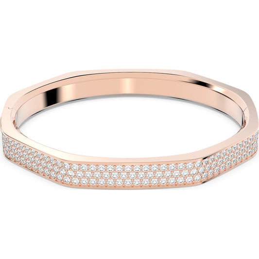 Dextera bangle, Octagon shape, White, Rose gold-tone plated 5655627