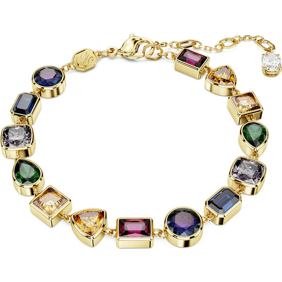 Stilla bracelet, Mixed cuts, Multicolored, Gold-tone plated 5662925