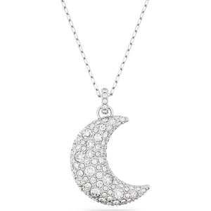 Luna pendant, Moon, White, Rhodium plated
5666181