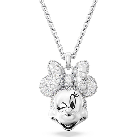 Disney Minnie Mouse pendant, White, Rhodium plated 5667612