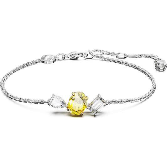 Mesmera bracelet, Mixed cuts, Yellow, Mixed metal finish
5668362