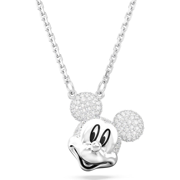 Disney Mickey Mouse pendant, White, Rhodium plated 5669116