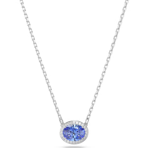 Constella necklace, Oval cut, Blue, Rhodium plated 5671809