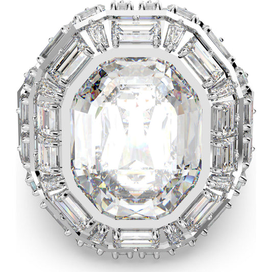 Mesmera cocktail ring, Octagon cut, White, Rhodium plated
5674298