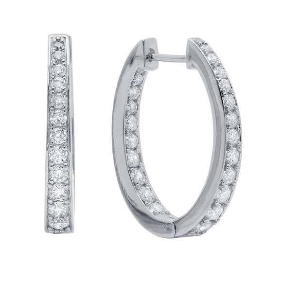 Hinge Hoop Earrings Finished in Pure Platinum 9010263E00CZ