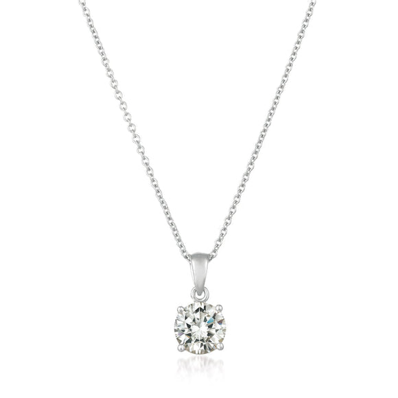 ROYAL BRILLIANT CUT PENDANT NECKLACE FINISHED IN PURE PLATINUM 9011209N16CZ