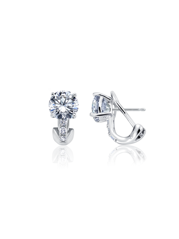 POST STUD EARRINGS FINISHED IN PURE PLATINUM SKU: 9012105E00CZ