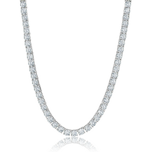 CLASSIC TENNIS NECKLACE FINISHED IN PURE PLATINUM - 18"