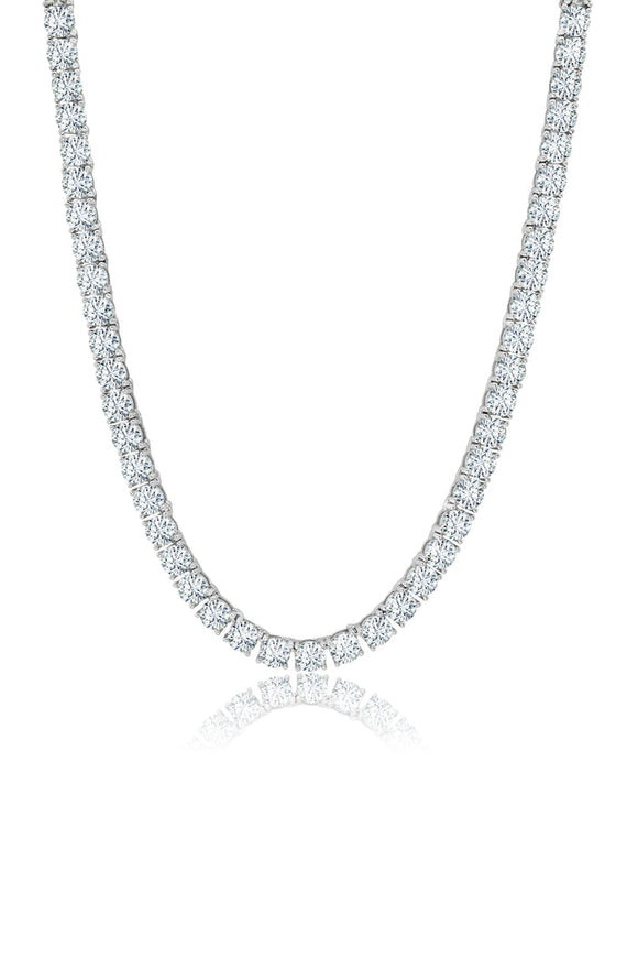 BRILLIANT CUT TENNIS NECKLACE FINISHED IN PURE PLATINUM 3MM 905517N16CZ