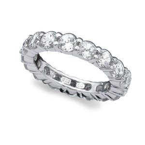 BRILLIANT ROUND CUT ETERNITY BAND - 3.75 MM - FINISHED IN PURE PLATINUM
