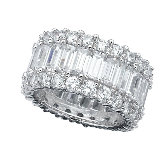 BAGUETTE ETERNITY BAND FINISHED IN PURE PLATINUM