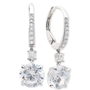 Brilliant drop earrings silver