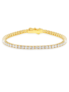 Classic Medium Brilliant Tennis Bracelet Finished in 18kt Gold