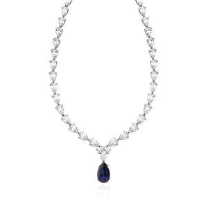 Classic Pear Tennis Necklace 