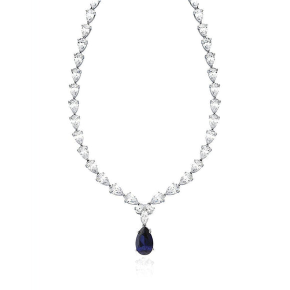 Classic Pear Tennis Necklace 