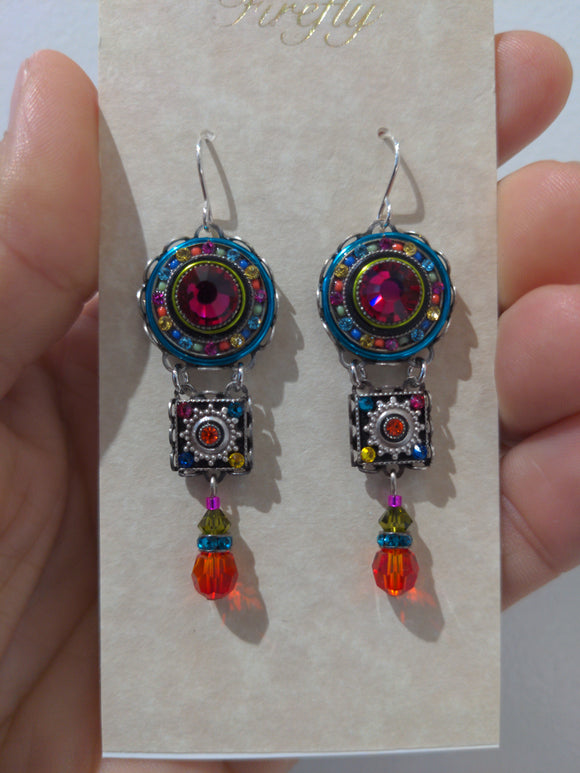 FIREFLY JEWELRY 7478MC Earring Multicolor Silver Wire Front view