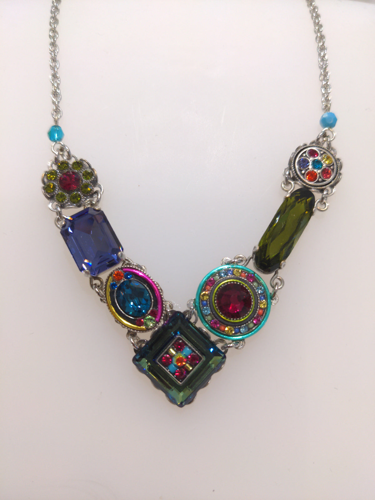 Multi color necklace V Shapped