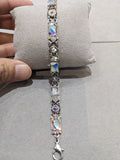 Firefly Bracelet 3108SIL Swarovski Crystal Bermuda Blue Color