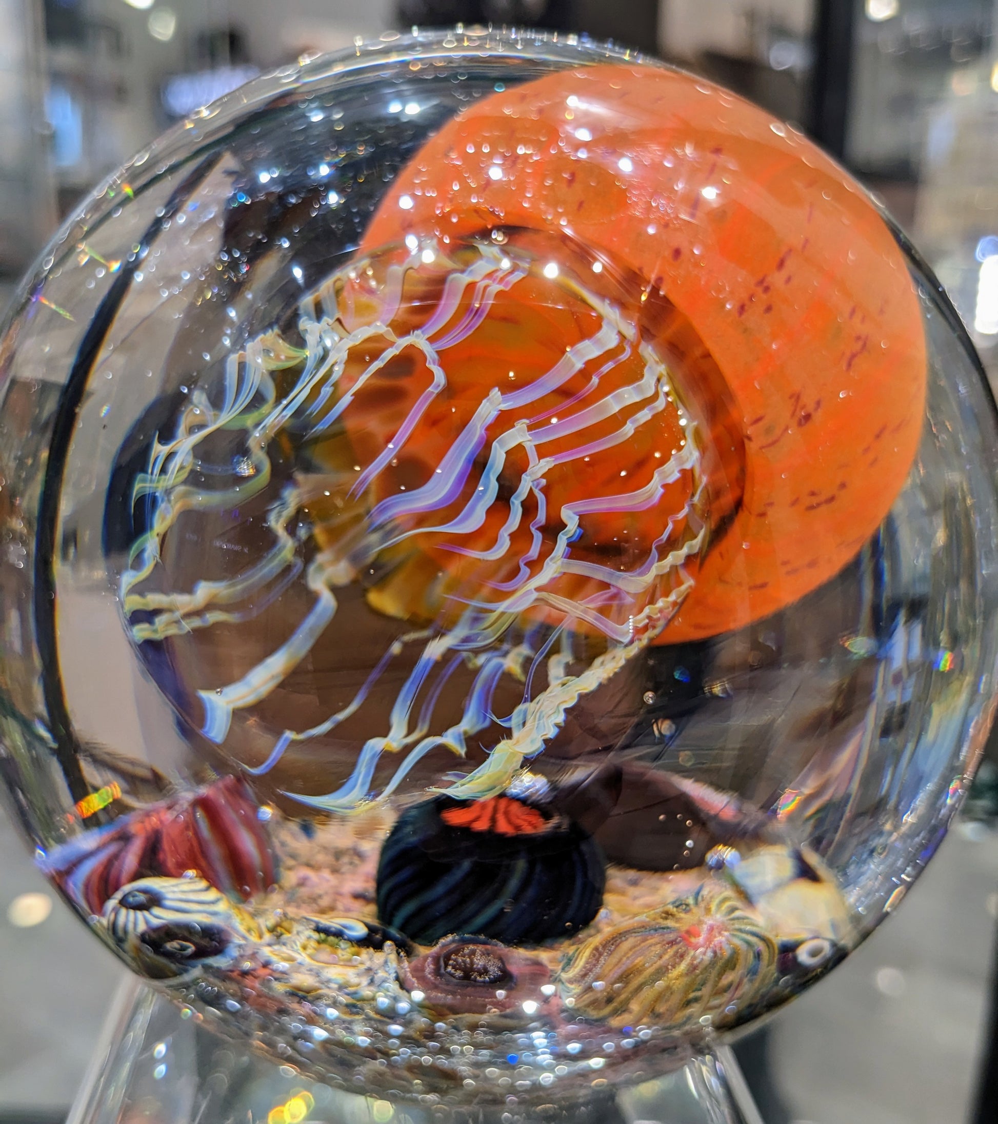 Satava 6" round orange jellyfish