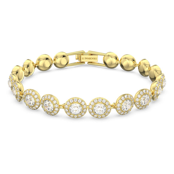 Angelic bracelet Round cut, White, Gold-tone plated 5505469