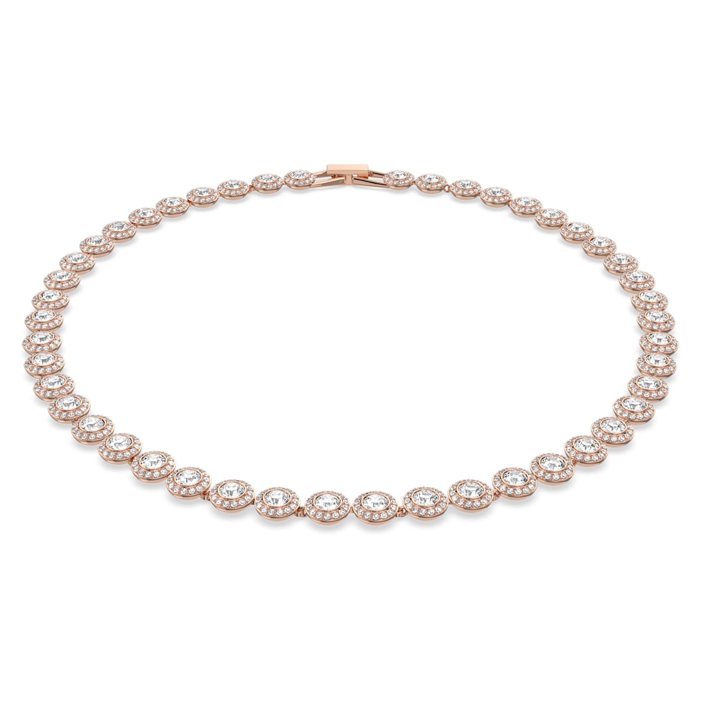 Angelic necklace Round cut, White, Rose gold-tone plated 5367845