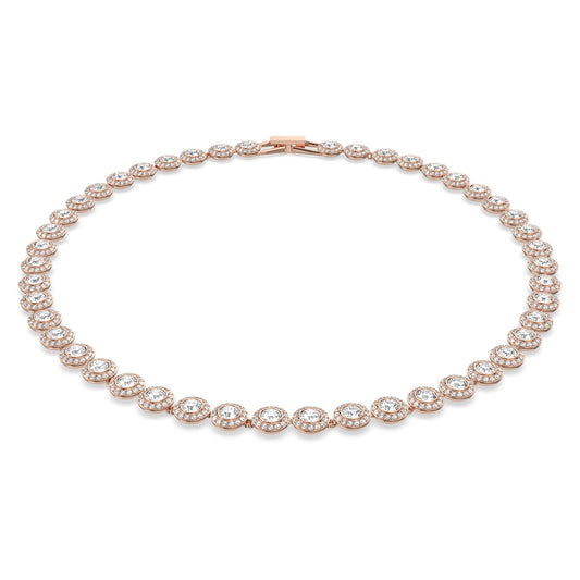 Angelic necklace Round cut, White, Rose gold-tone plated 5367845
