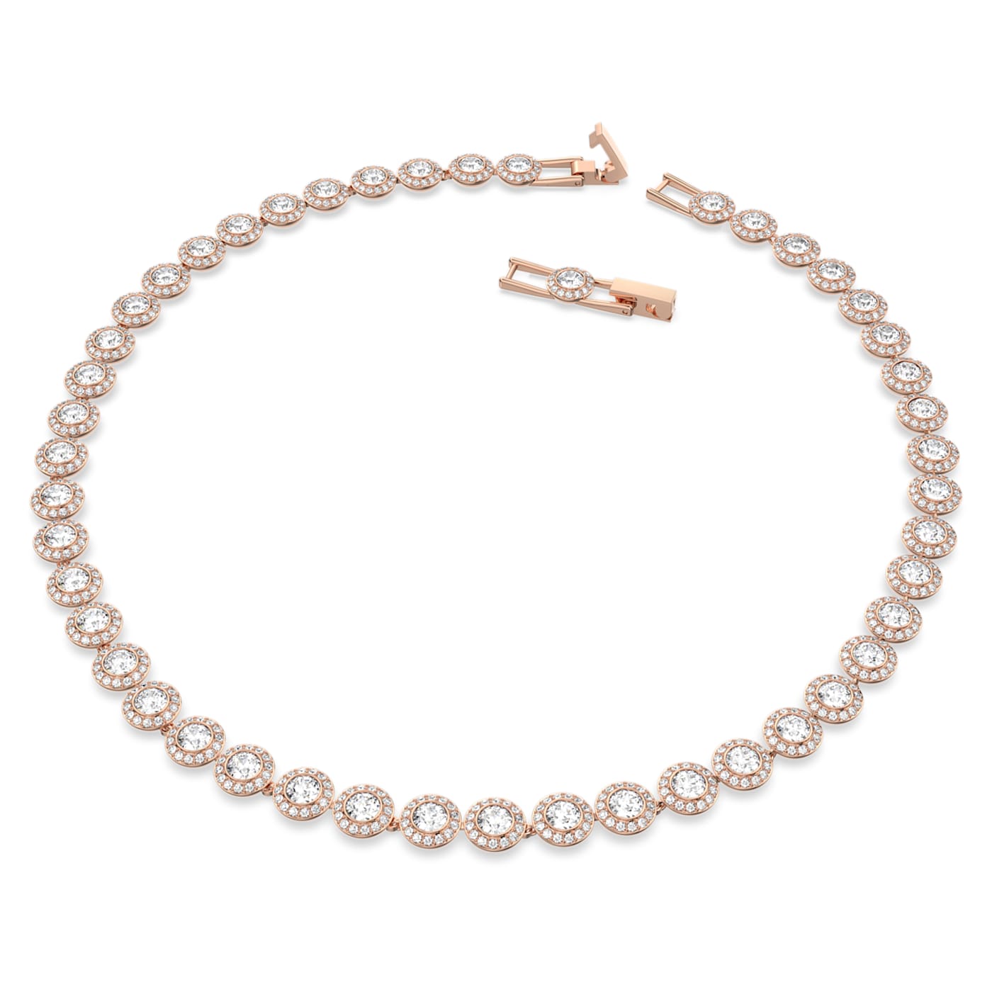 Angelic necklace Round cut, White, Rose gold-tone plated 5367845