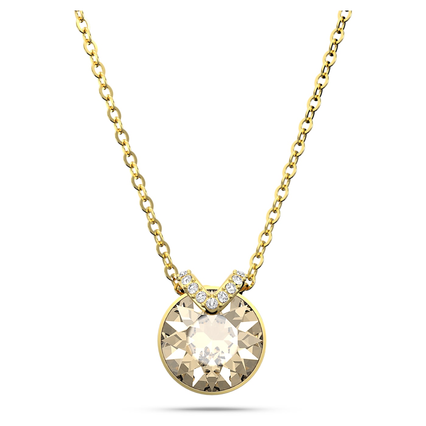Bella V pendant Round cut, Gold tone, Gold-tone plated 5662091