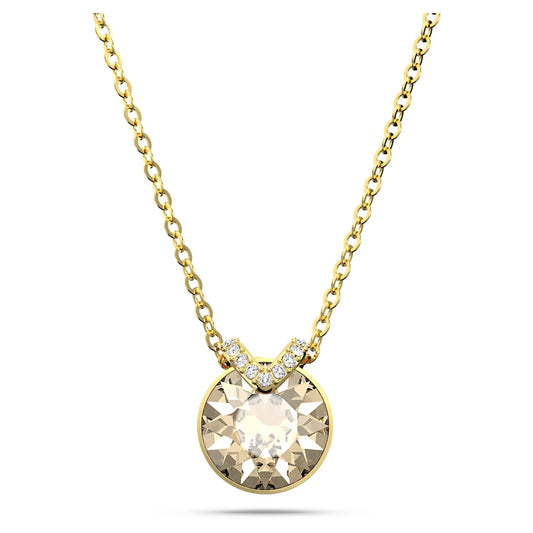 Bella V pendant Round cut, Gold tone, Gold-tone plated 5662091