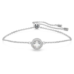 Constella bracelet Round cut, Pavé, White, Rhodium plated 5636266