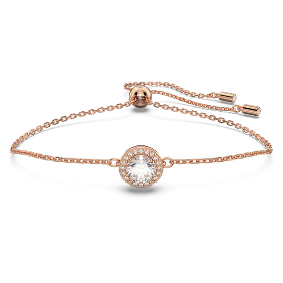 Constella bracelet Round cut, Pavé, White, Rose gold-tone plated 5636273