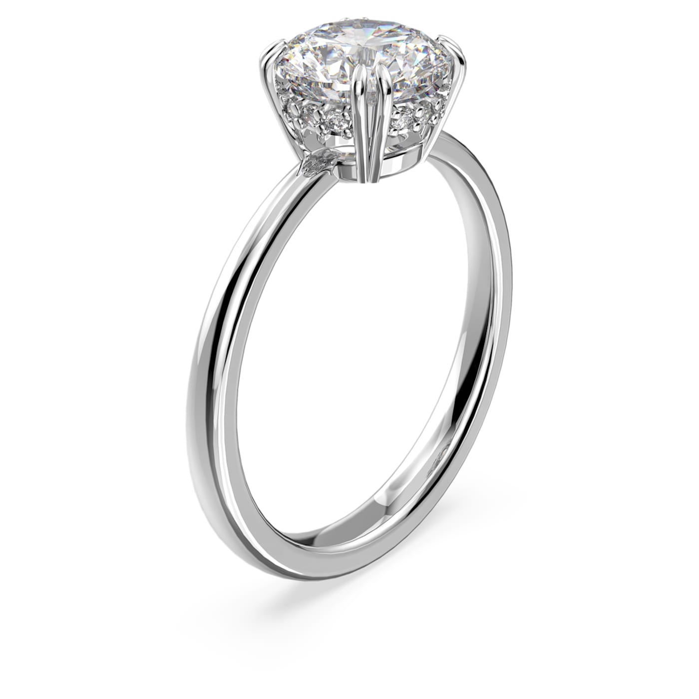 Constella cocktail ring Princess cut, White, Rhodium plated