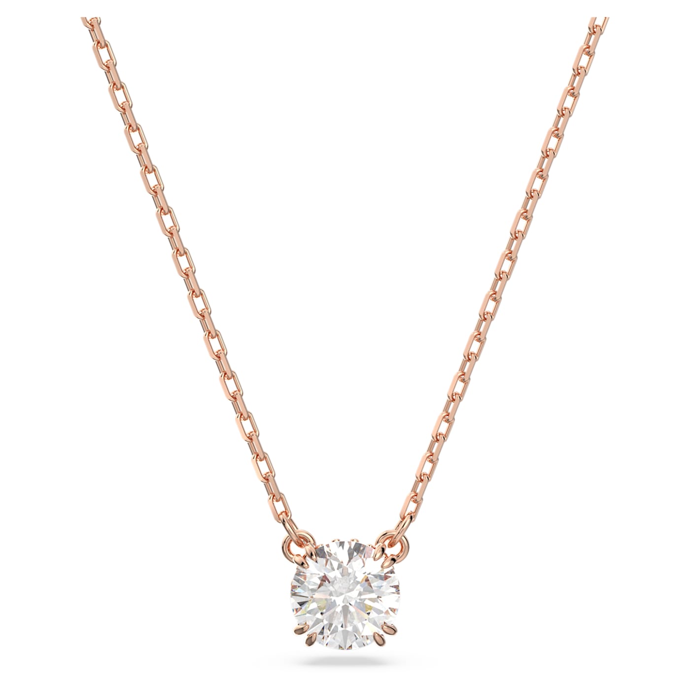 Constella pendant Round cut, White, Rose gold-tone plated 5636710