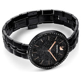 Cosmopolitan watch Swiss Made, Metal bracelet, Black, Black finish 5547646
