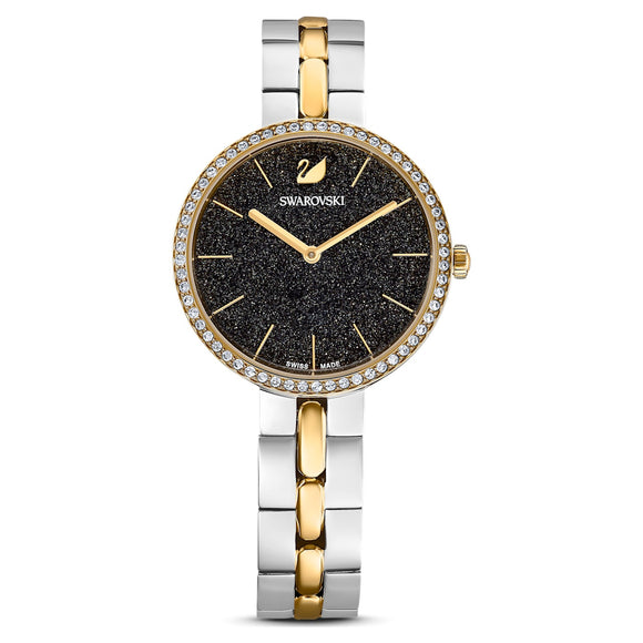 Cosmopolitan watch Swiss Made, Metal bracelet, Black, Mixed metal finish 5644072