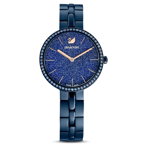 Cosmopolitan watch Swiss Made, Metal bracelet, Blue, Blue finish 5647452