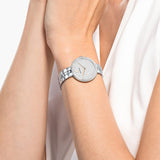 Cosmopolitan watch Swiss Made, Metal bracelet, Silver tone, Stainless steel 5517807