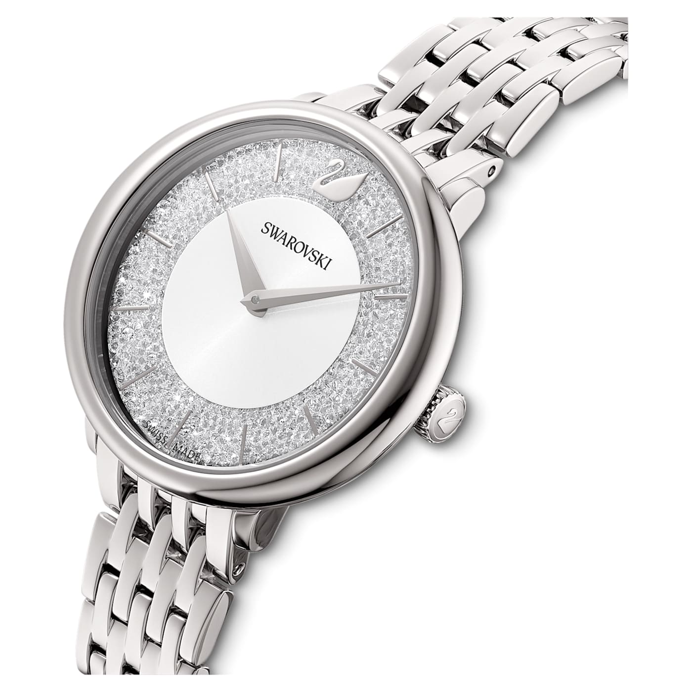 Swarovski Crystalline Chic watch Metal bracelet Silver tone