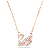 Dazzling Swan necklace Swan, Pink, Rose gold-tone plated 5469989