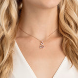 Dazzling Swan Y necklace Swan, Pink, Rose gold-tone plated 5473024