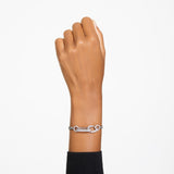 Dextera bracelet Pavé, Mixed links, White, Rhodium plated 5642597
