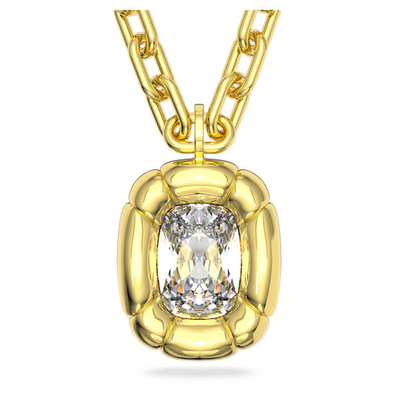 Dulcis Pendant, Cushion Cut Crystals, Yellow, Gold-tone Plated 5613656